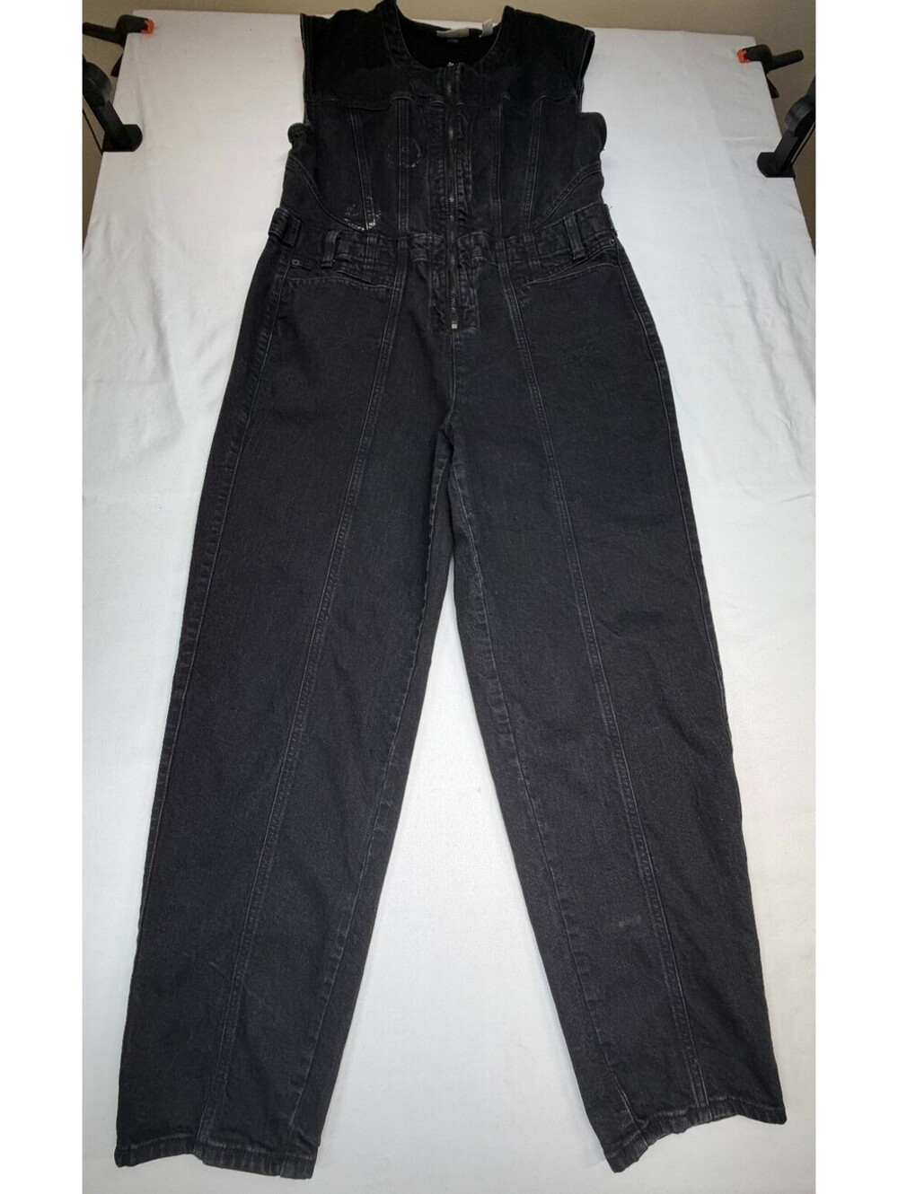 Universal Thread Women's Jumpsuit Sleeveless Front Zip Full Length Size 14 Black